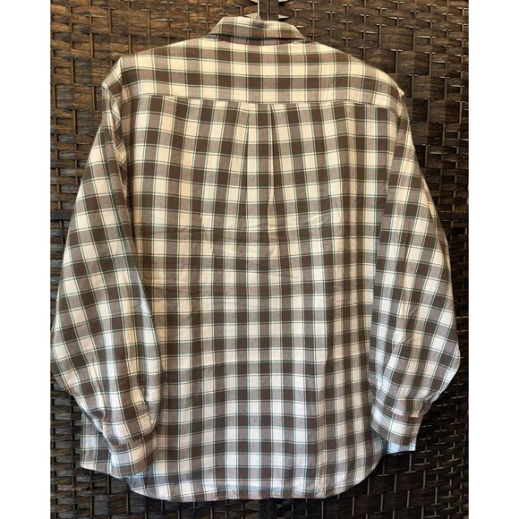 Abercrombie‎ & Fitch Muscle Shirt Mens L Plaid Button-Down Long Sleeve - Picture 6 of 10